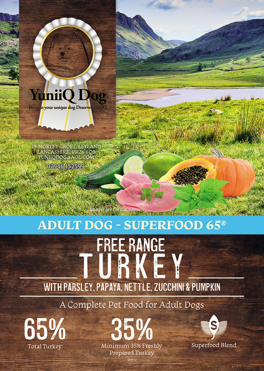 Superfood65 Free Range Turkey for working dogs - 15kg